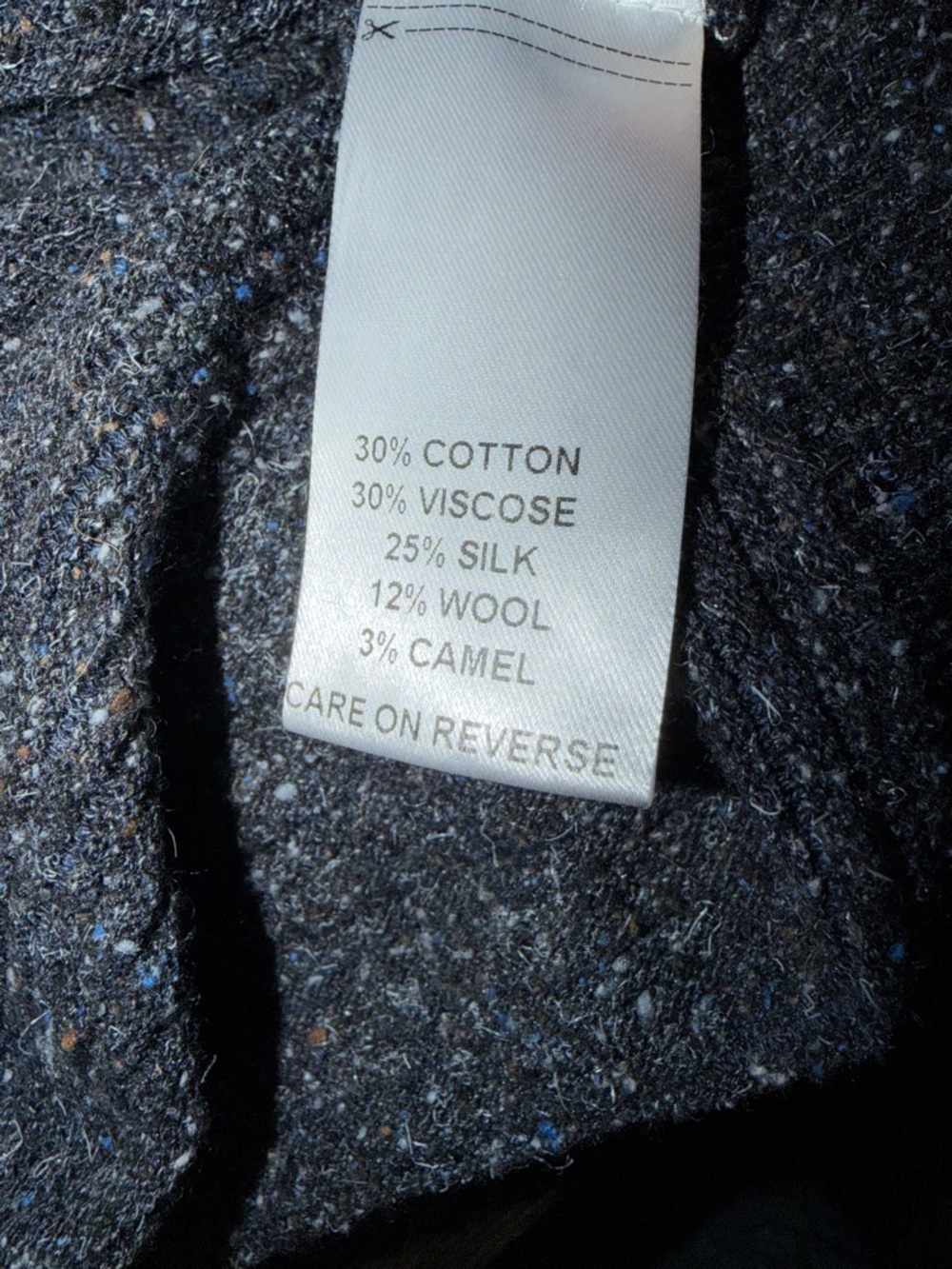 Billy Reid Textured Kangaroo Pocket Sweater Blue Gray Wool Blend Men’s Size L - Picture 3 of 4
